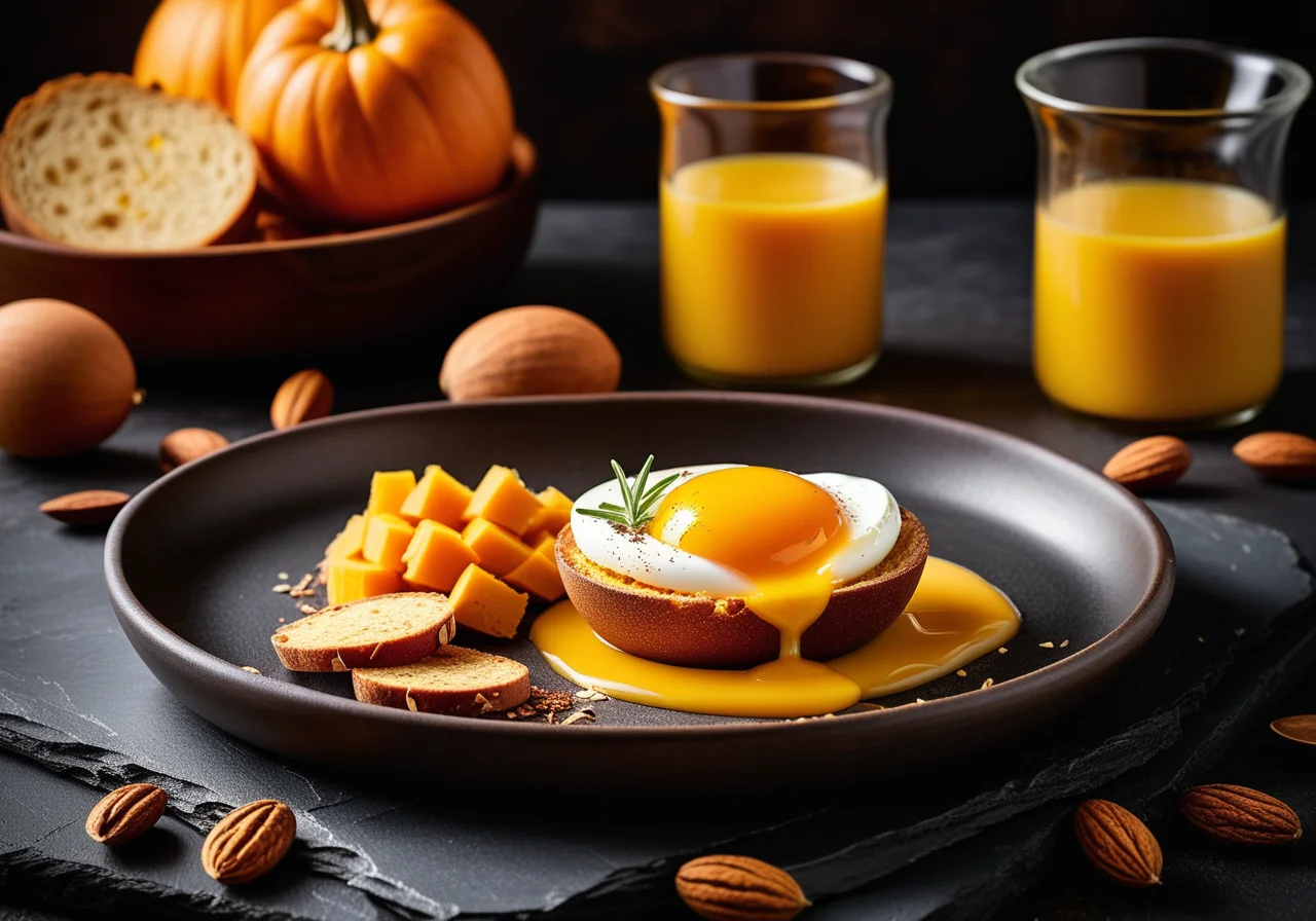 Baked Egg with Pumpkin and Cheese