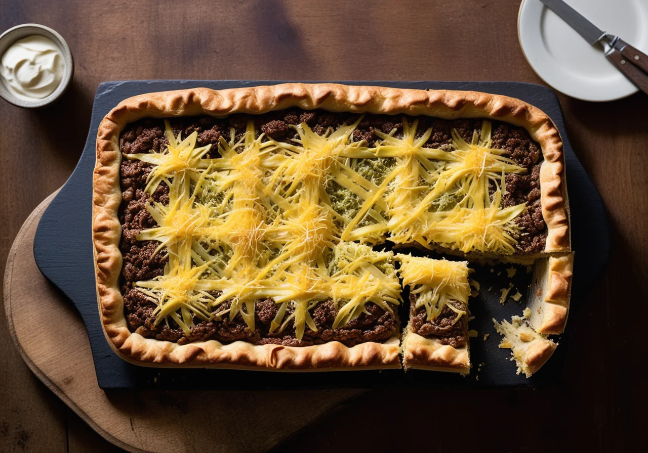 Savoy Cabbage and Ground Beef Pie