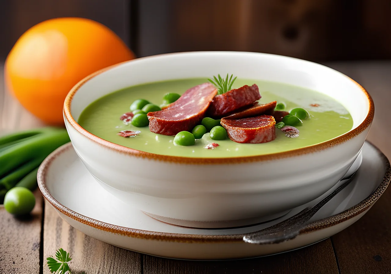 Pea Soup with Chorizo