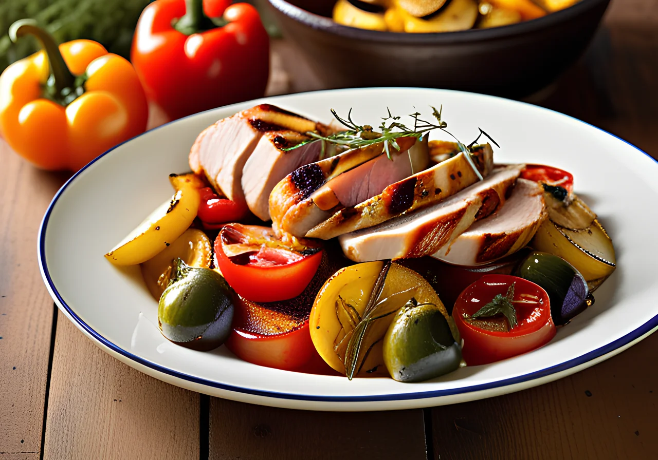 Ratatouille with Grilled Chicken Breast