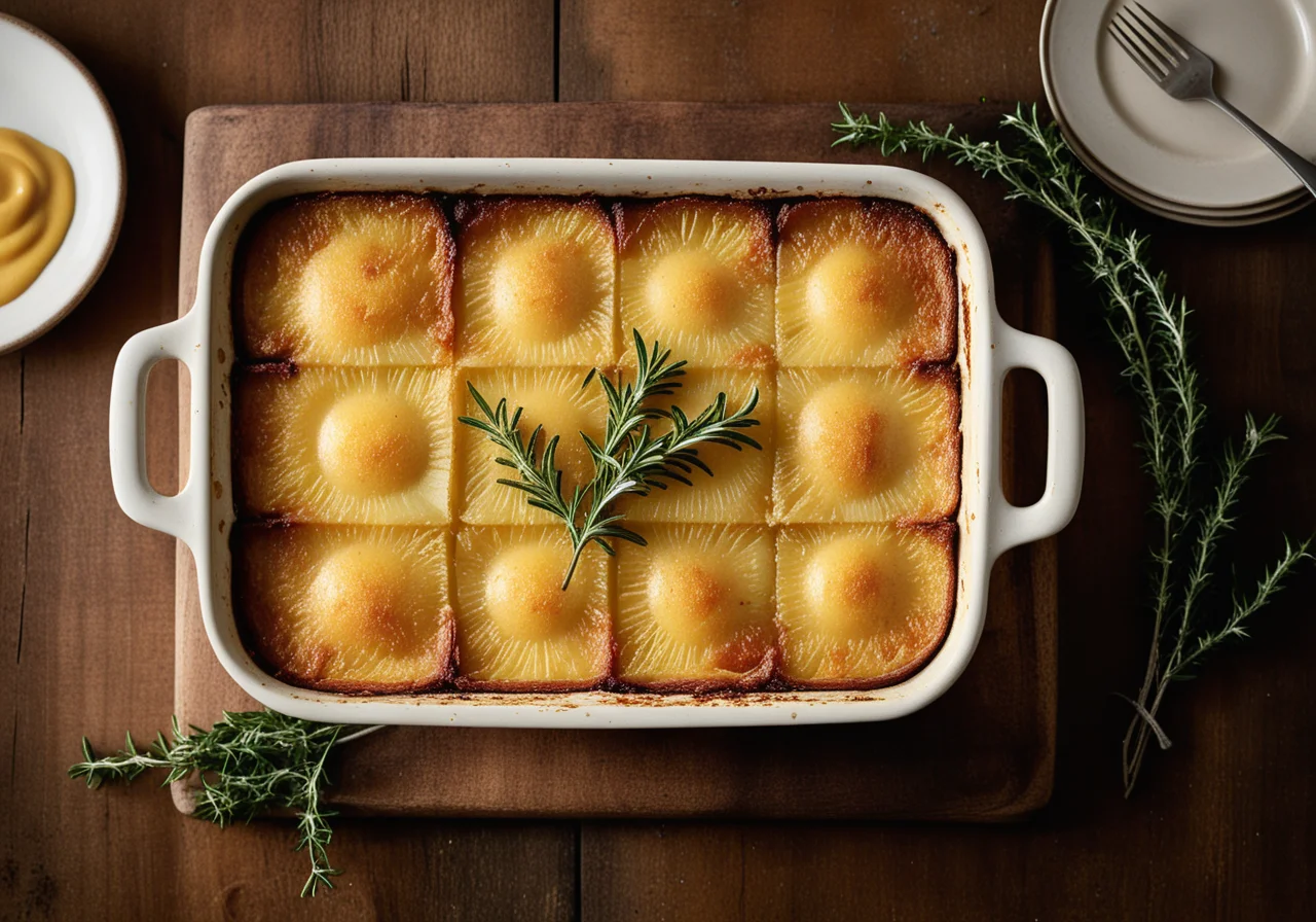 Mustard Crust Potato Gratin