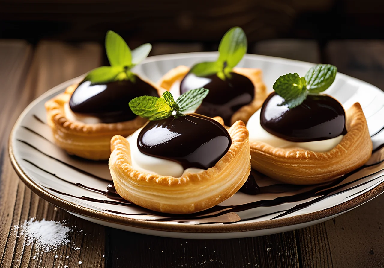 Profiteroles with Chocolate Sauce