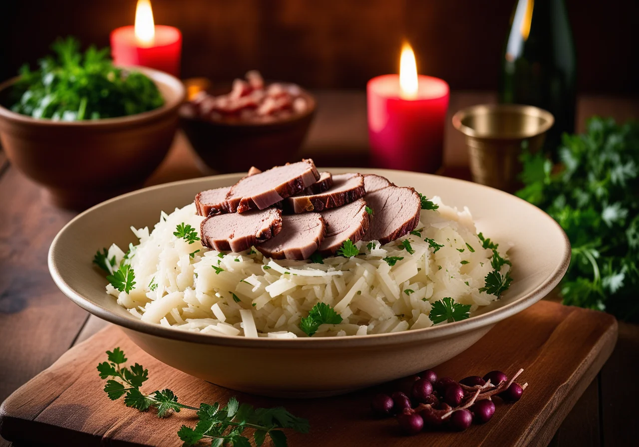 Christmas Sauerkraut with Beans and Bacon