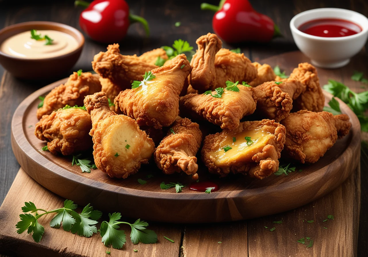 Frittierte Hähnchenteile