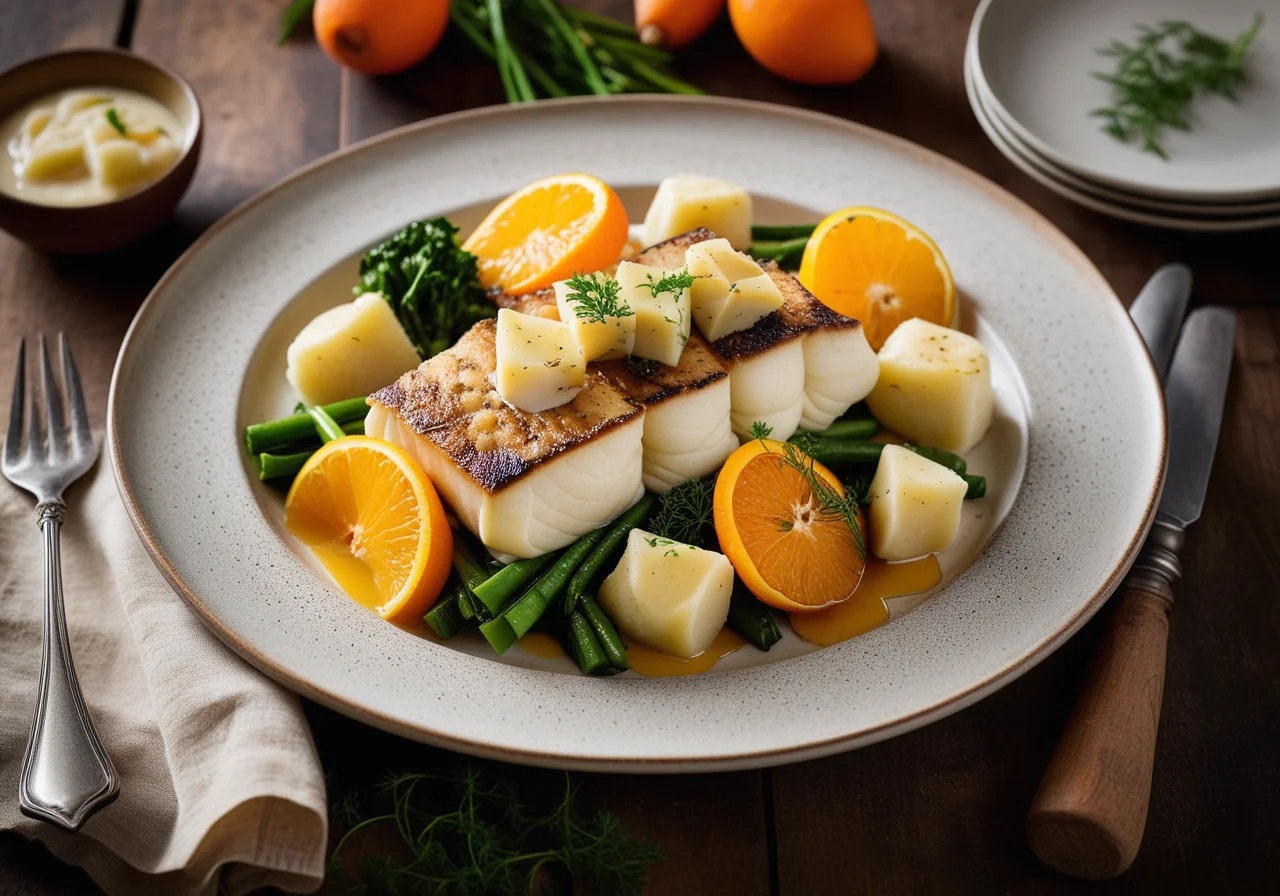 Pike Perch with Vegetables and Potato Dumplings