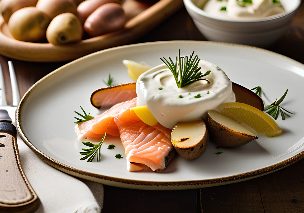 Potato Smoked Salmon Skillet
