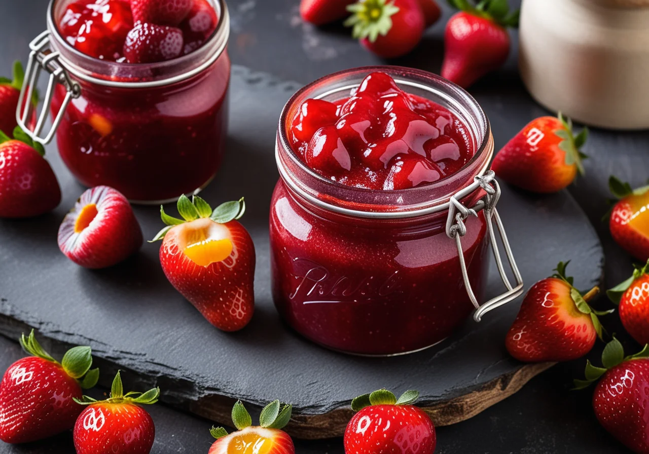 Strawberry Jam with Passion Fruit