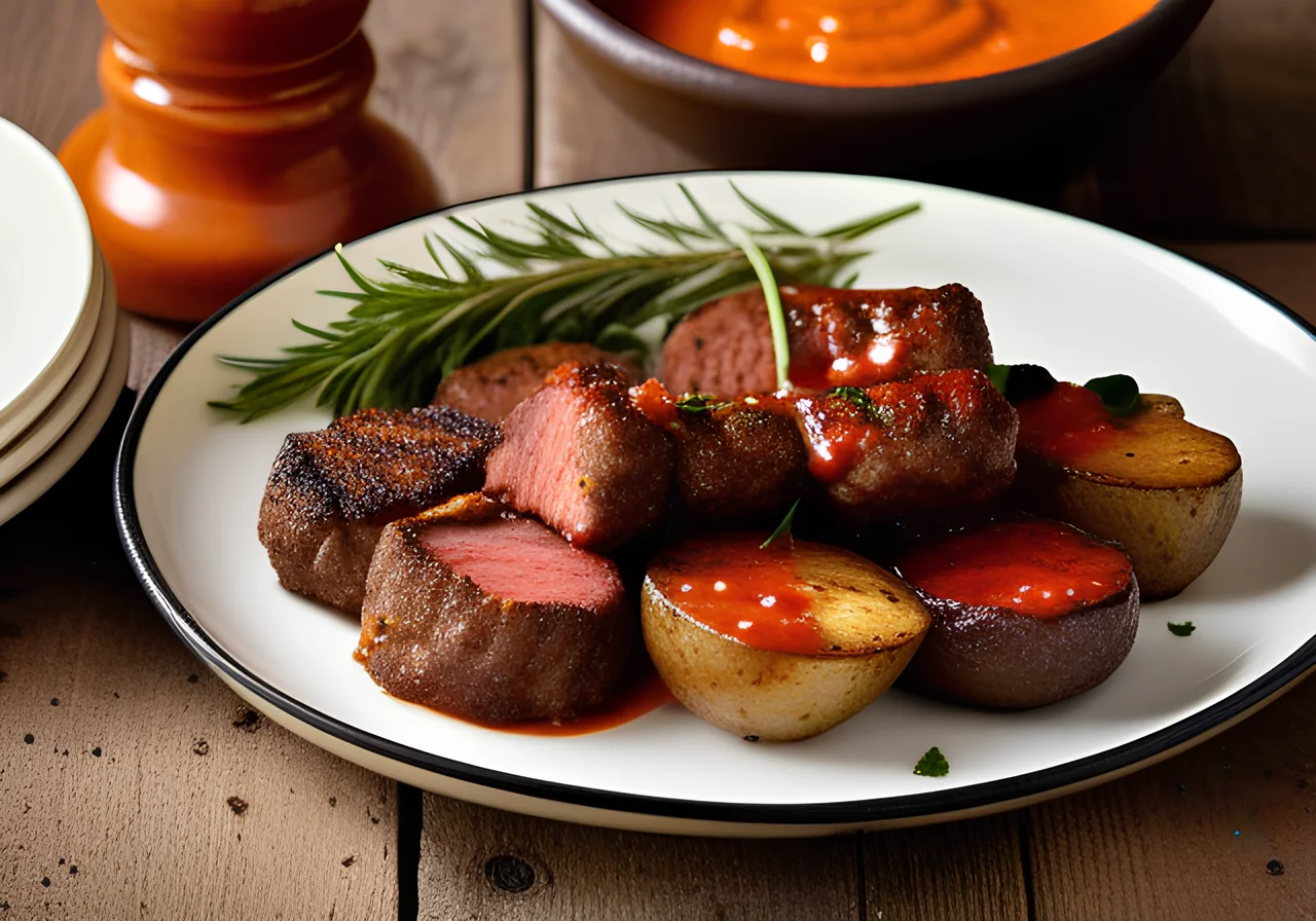 Grilled Cevapcici with Potatoes