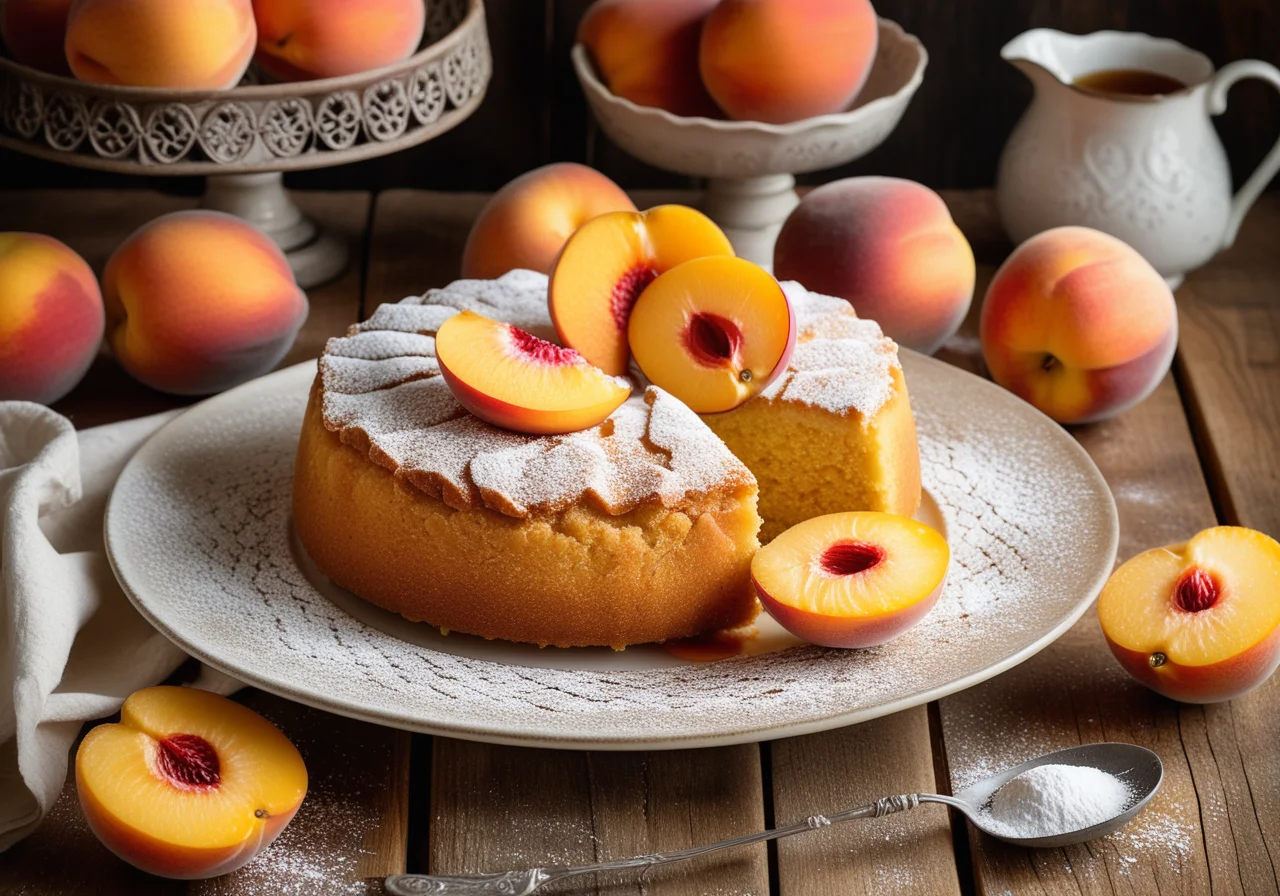 Peach Sponge Cake