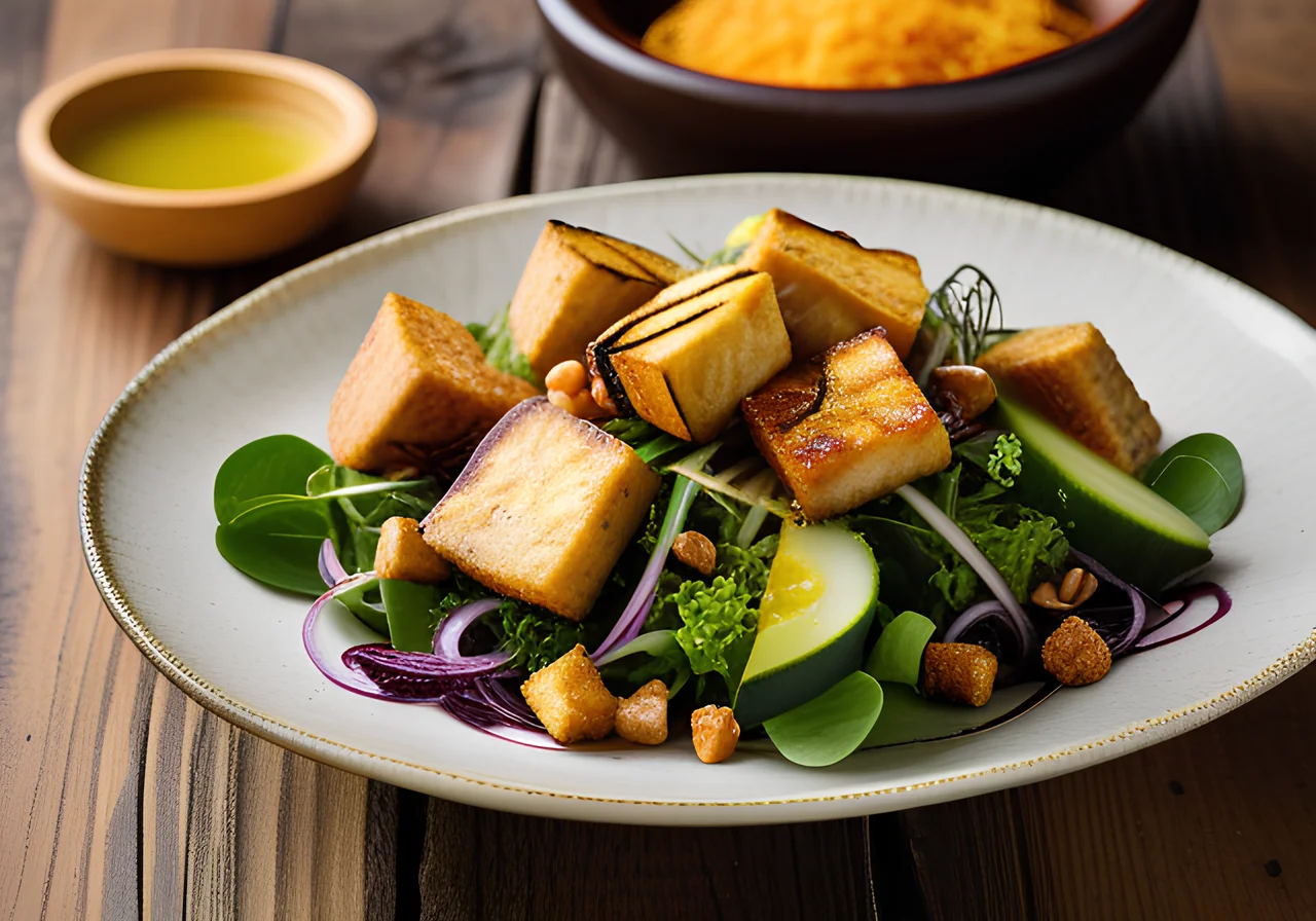 Salad with Fried Tofu