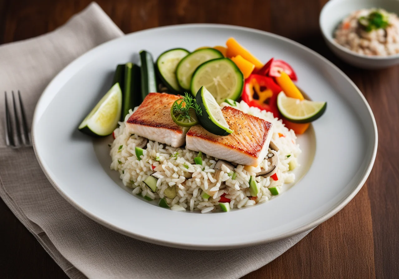 Rice with Redfish and Vegetables