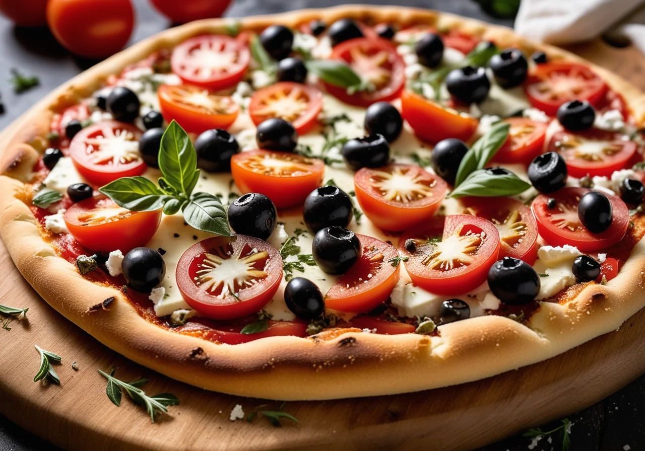 Olive and Feta Pizza
