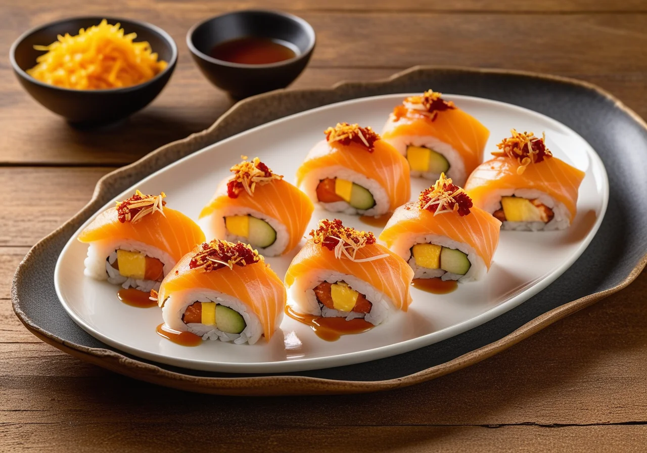 Chicken and Mango Nigiri