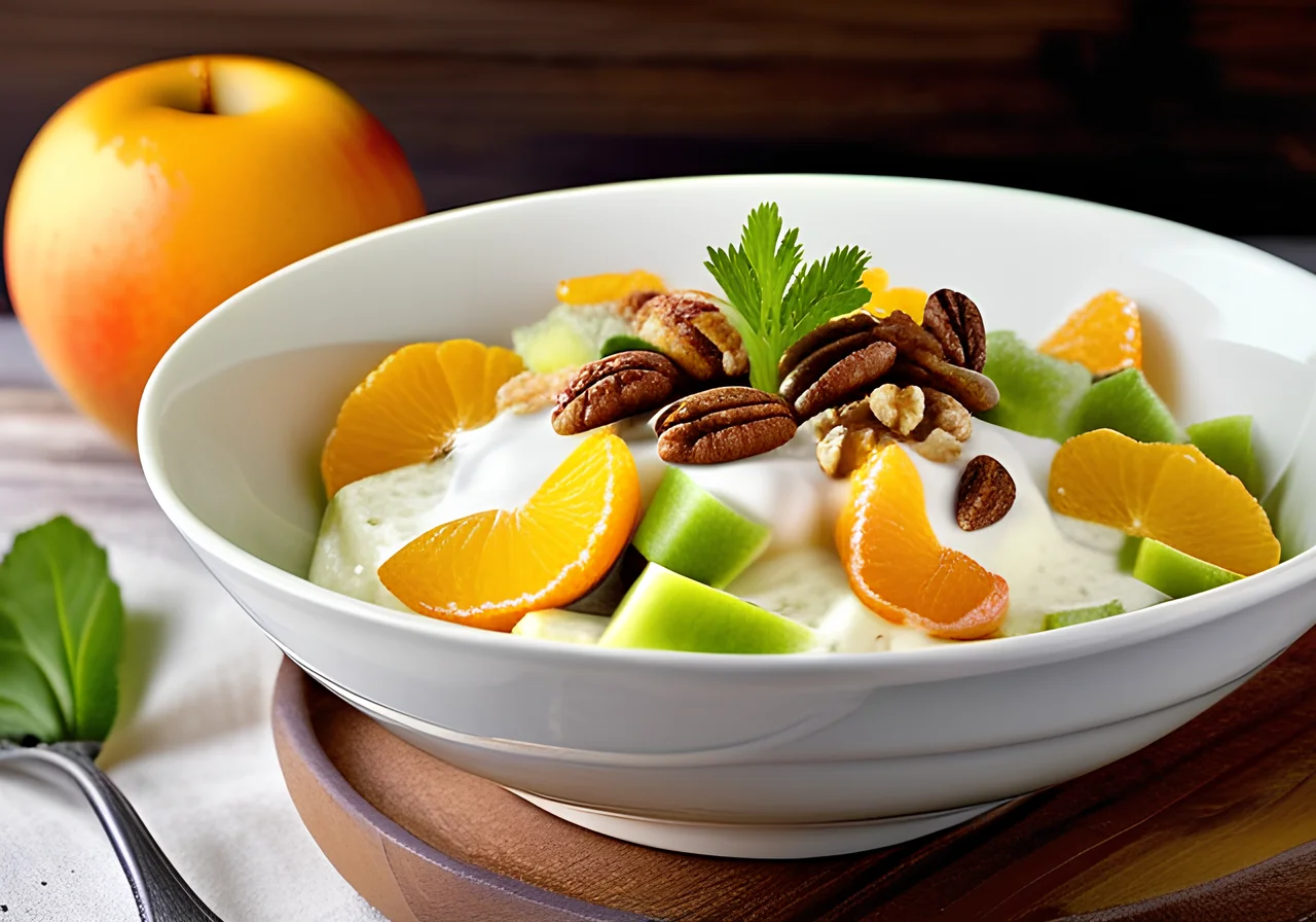 Fruit Salad with Celery Stalks