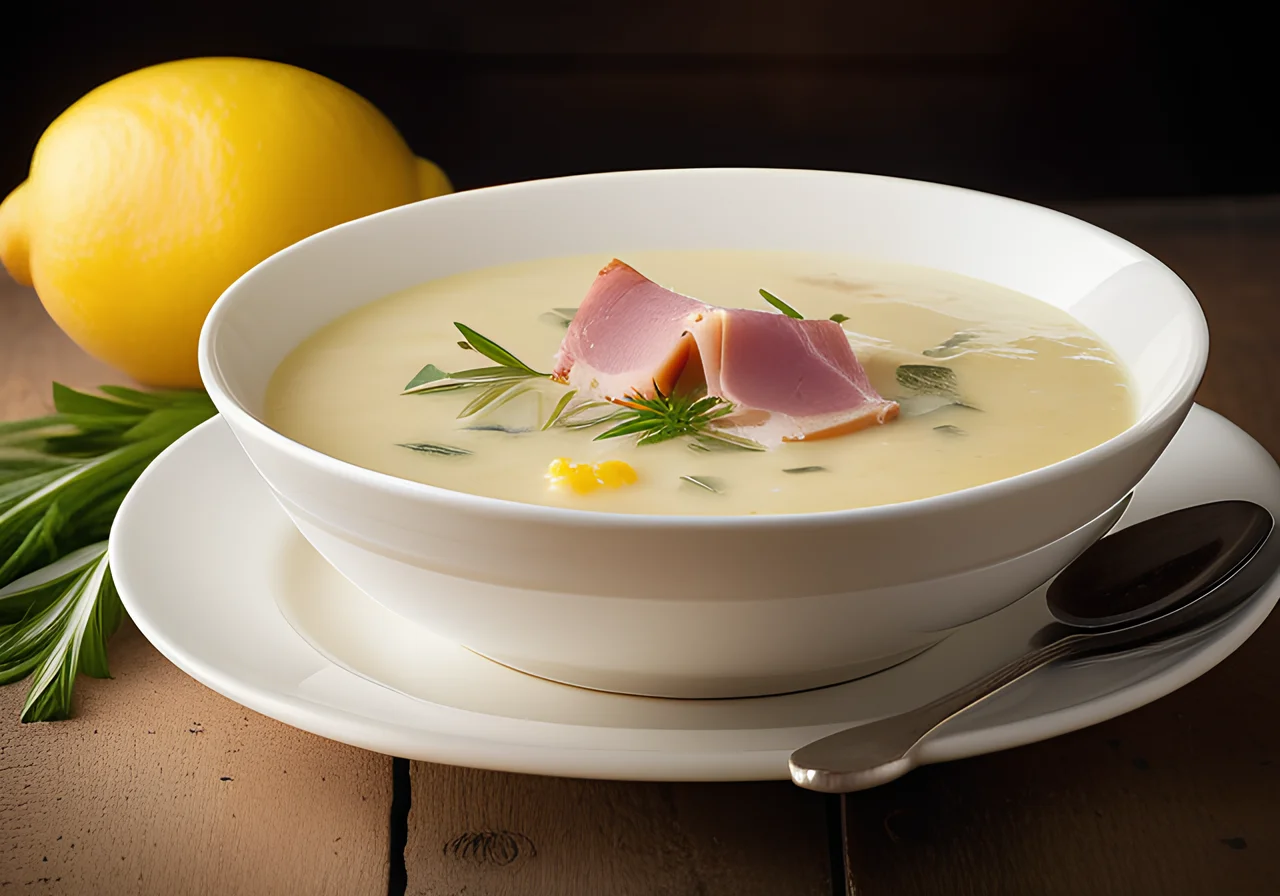 Potato Tarragon Soup with Ham