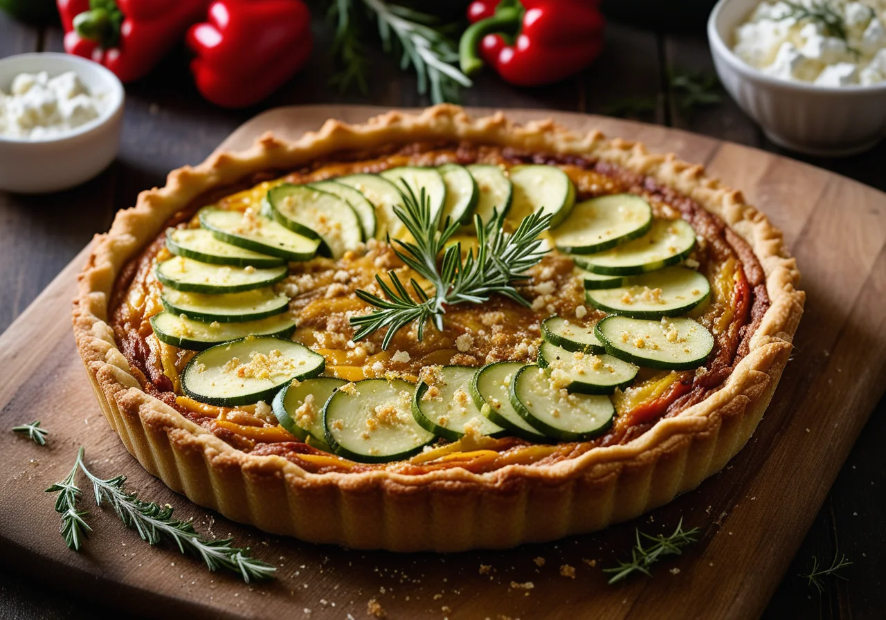 Pepper and Zucchini Tart