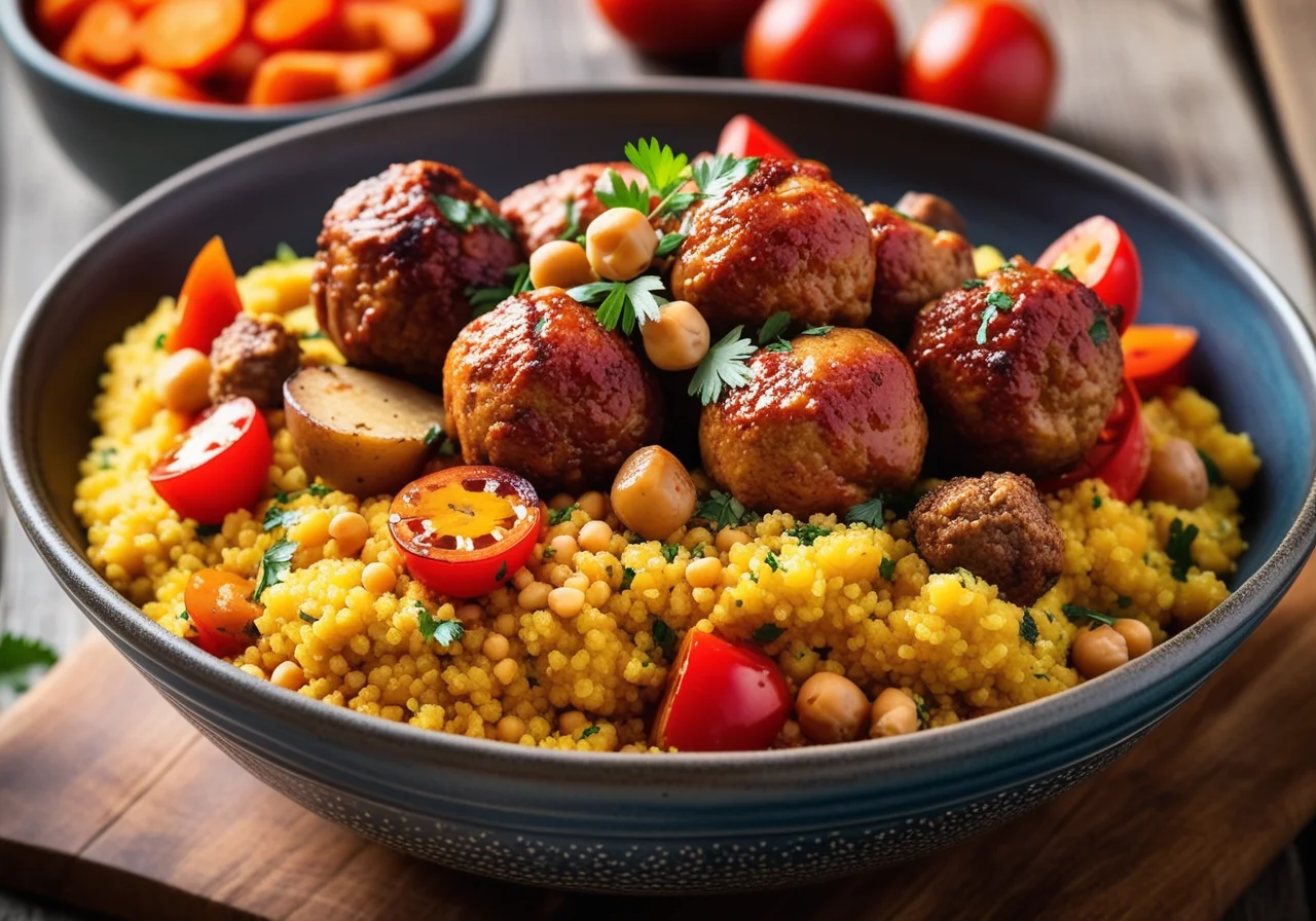 Lamb‑Chicken Couscous