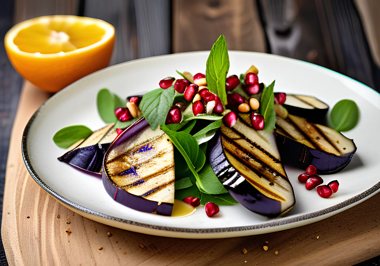 Salad with Halloumi, Chickpeas and Mint
