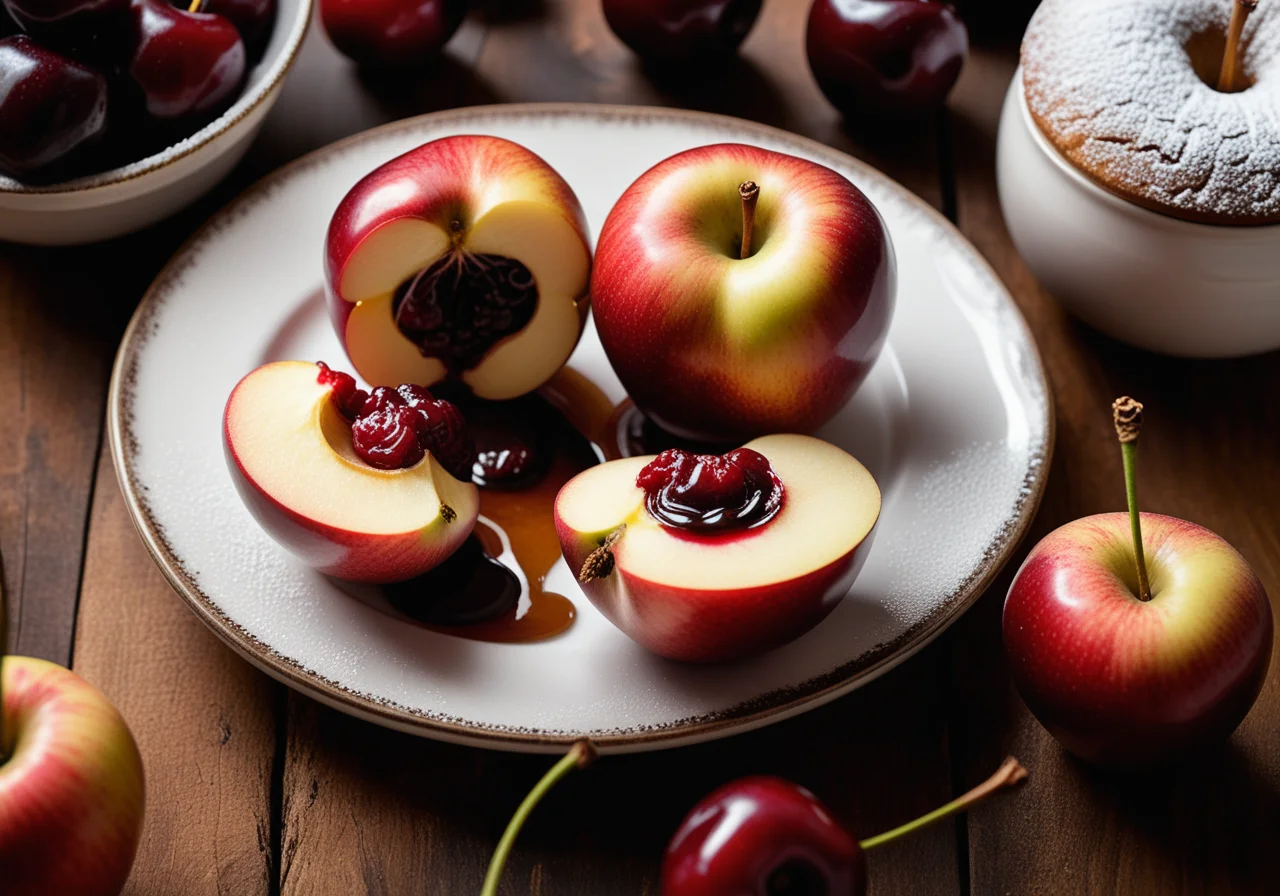 Cherry-Filled Baked Apples
