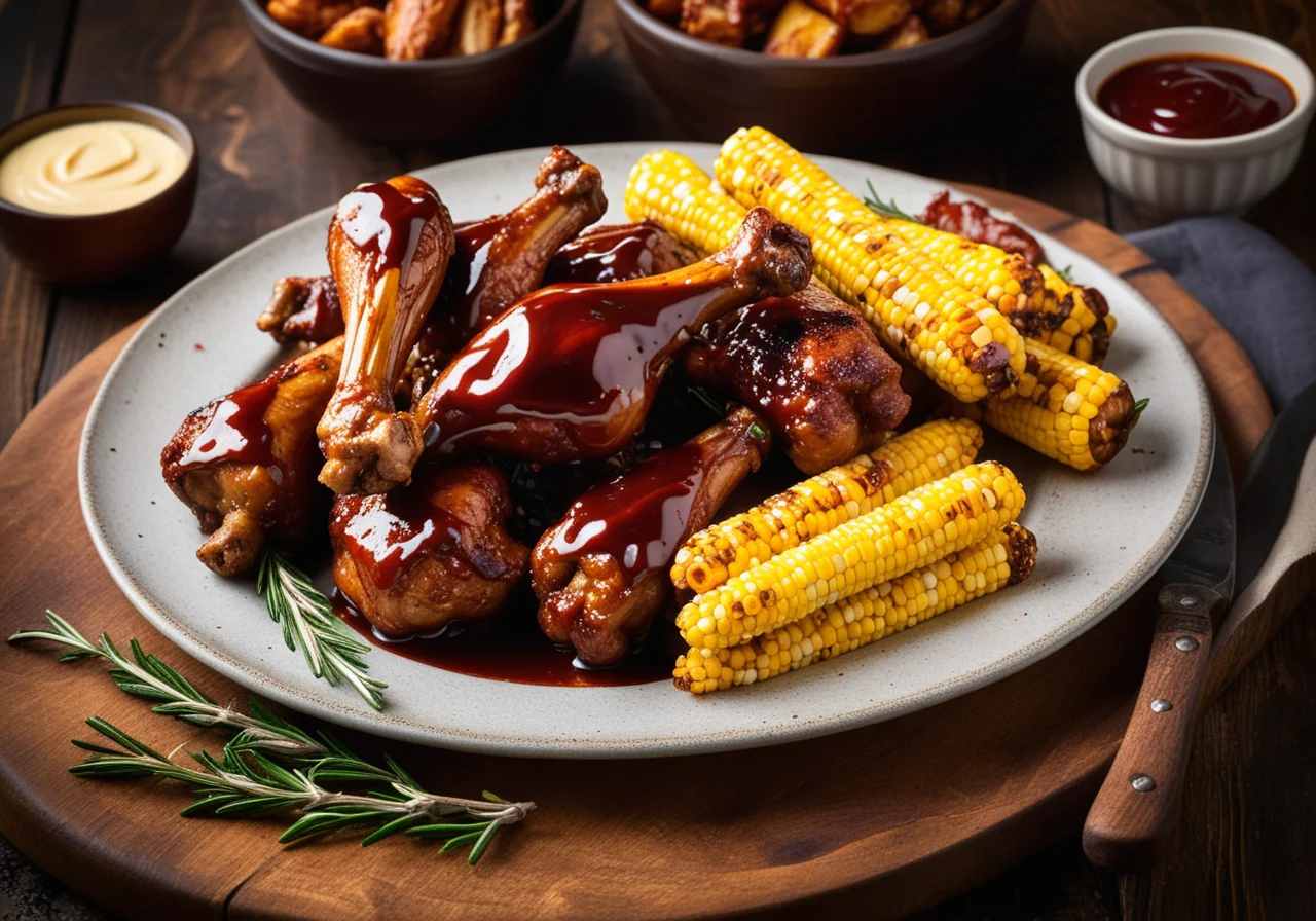 Spicy marinated turkey wings