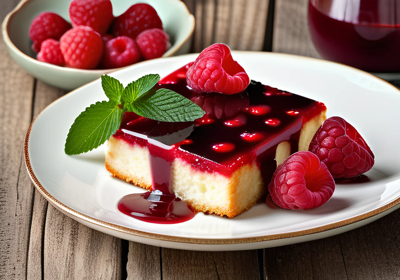 Quark Cake with Raspberries