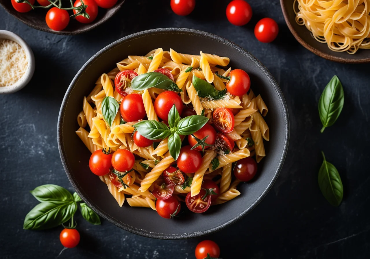 Pasta with Salsiccia and Cherry Tomatoes