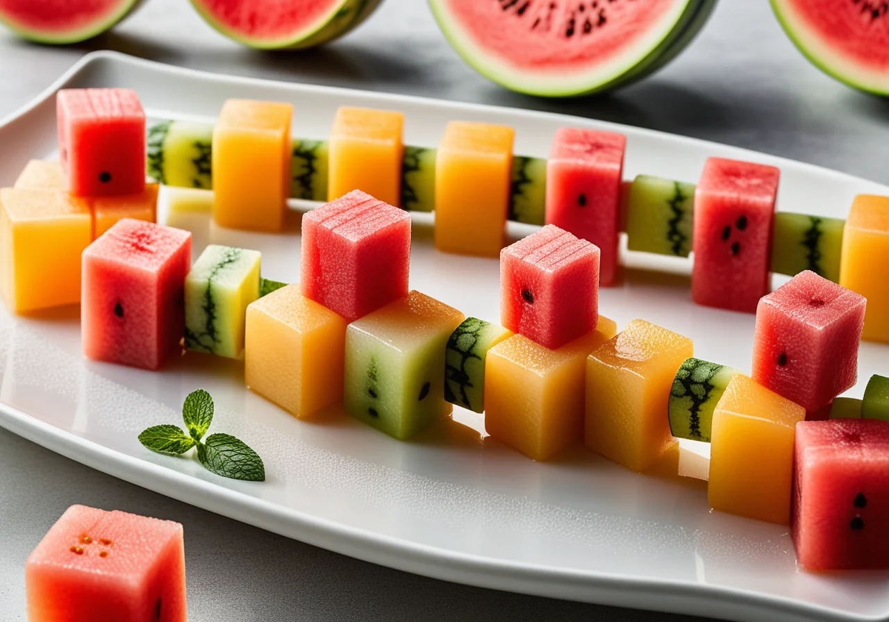 Frozen Melon Skewers