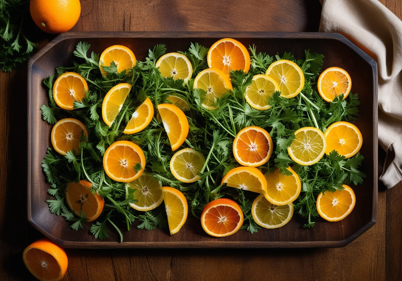 Chicory with Watercress, Orange and Parsley