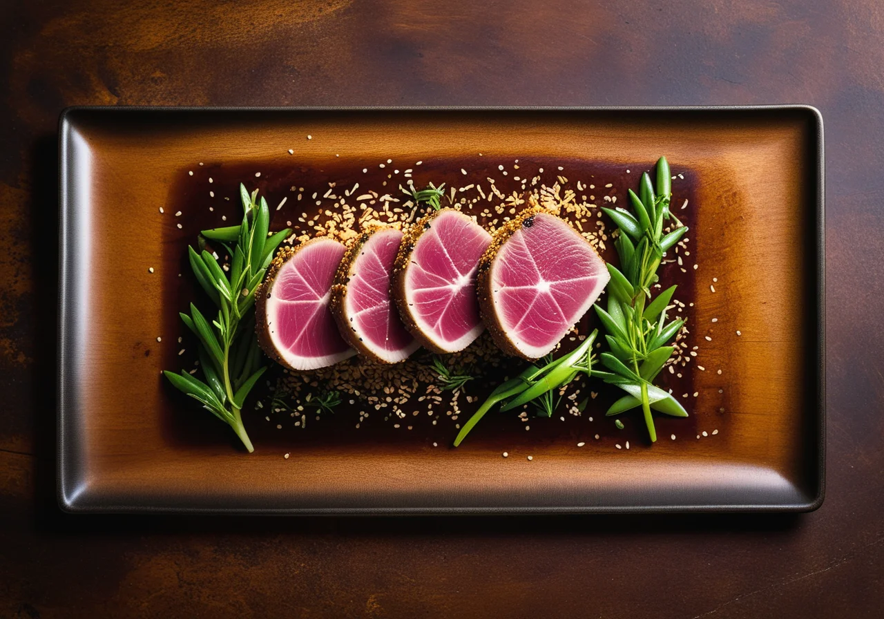 Seared Tuna Steak in Sesame Crust