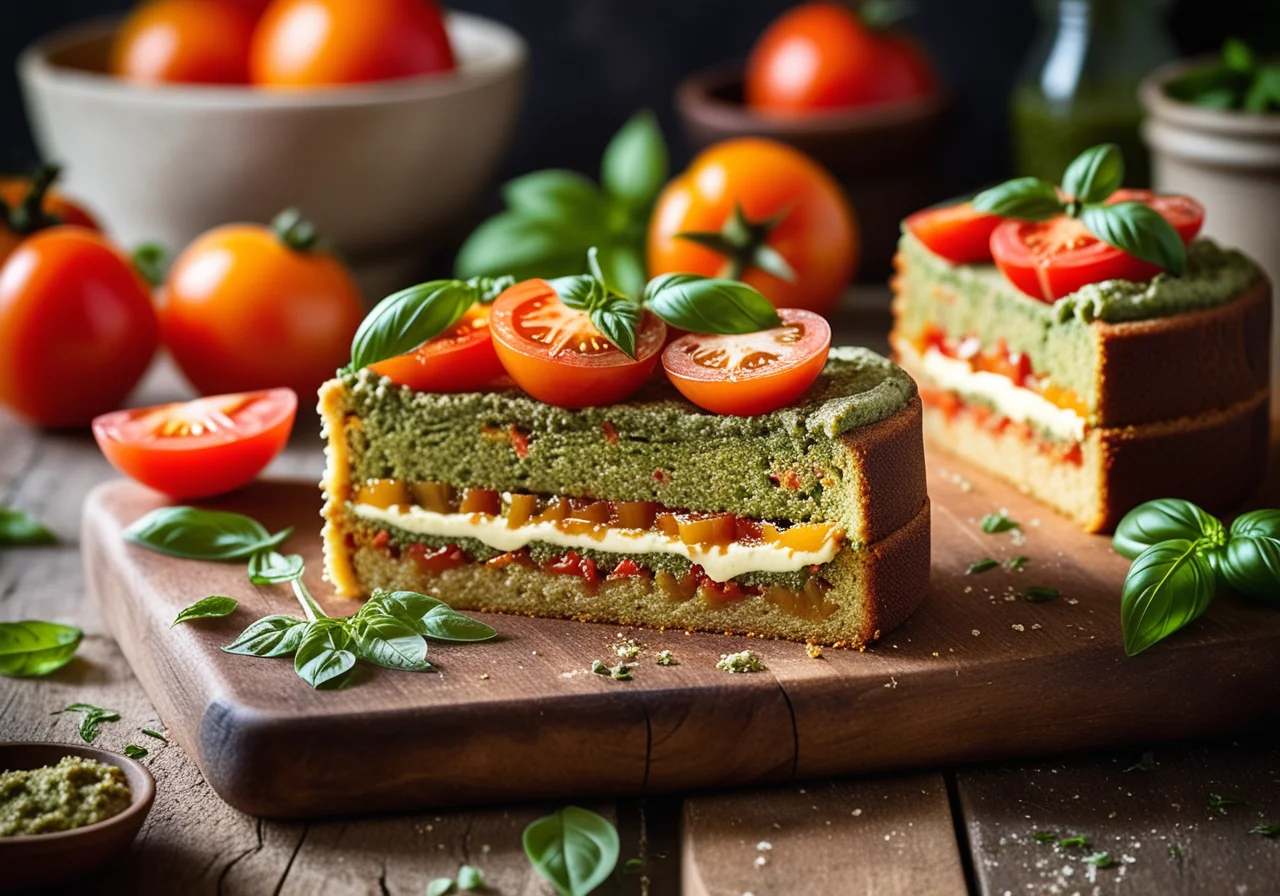 Tomato-Pesto Cake