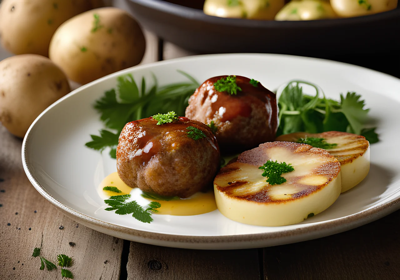 Meatballs with Potato Salad