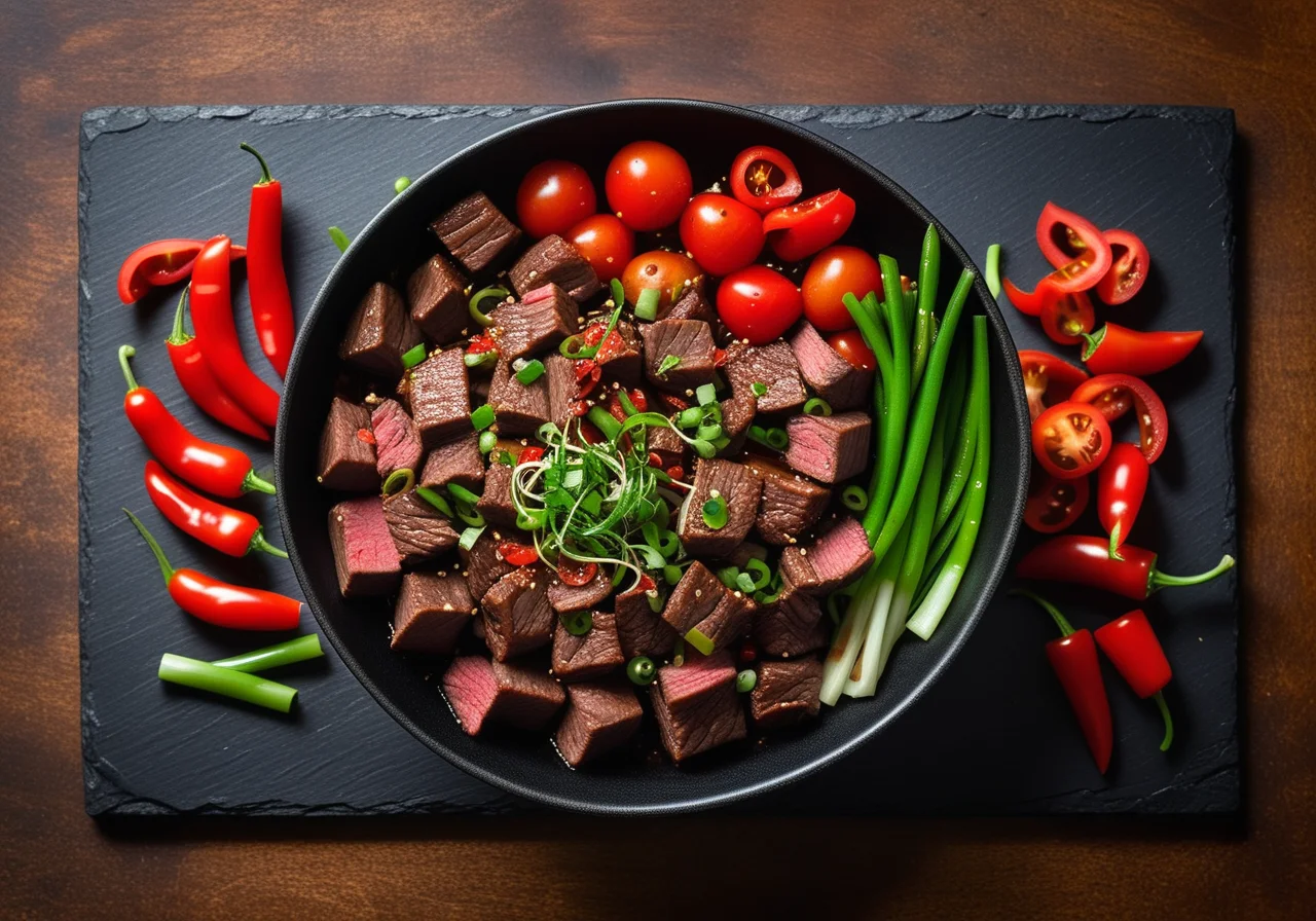 Beef Stir‑Fry with Three Kinds of Beans