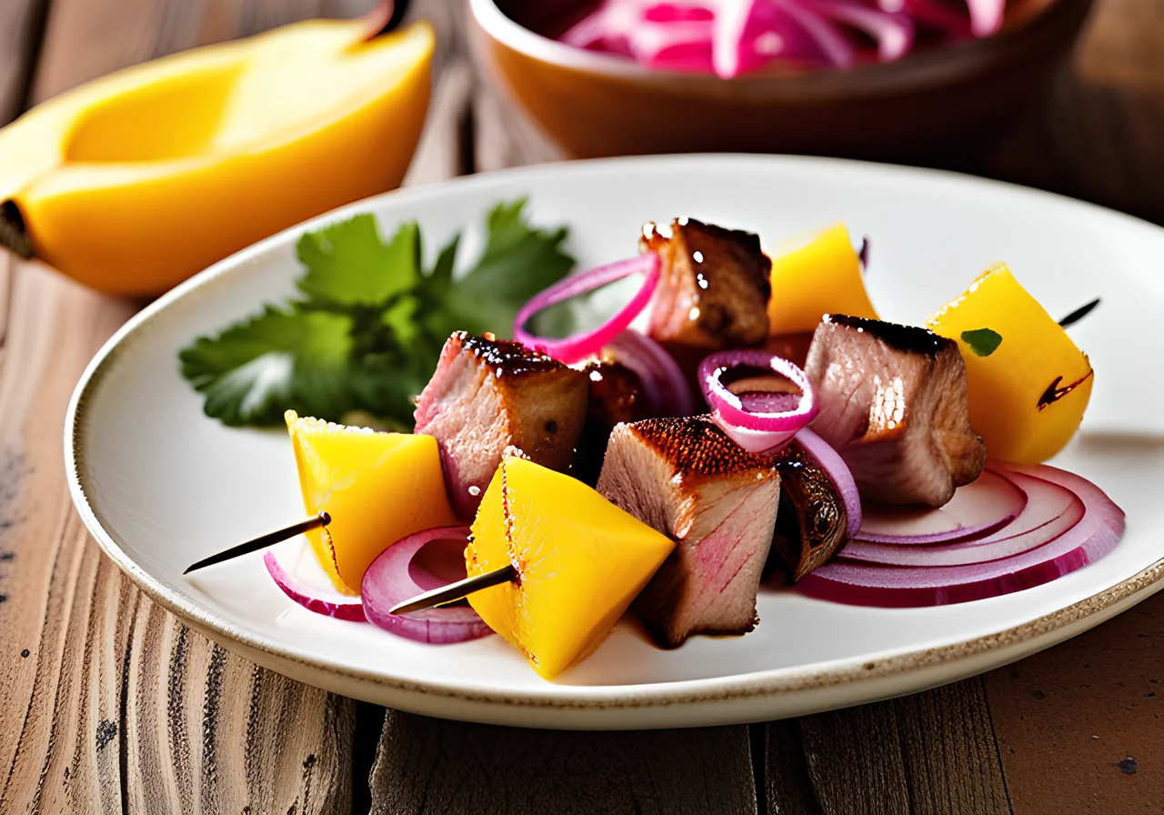 Marinated Veal Skewers