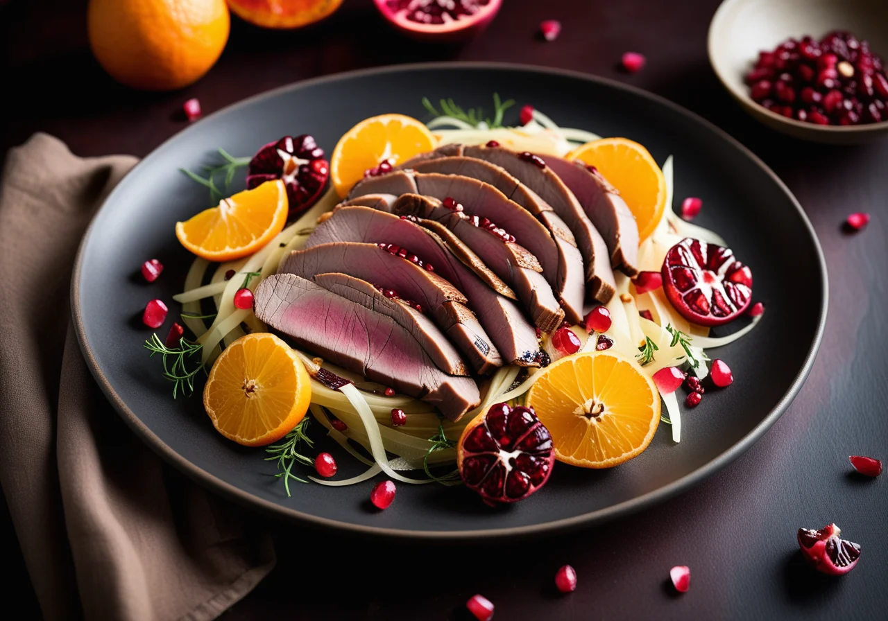 Fennel-Orange Vegetable with Pigeon