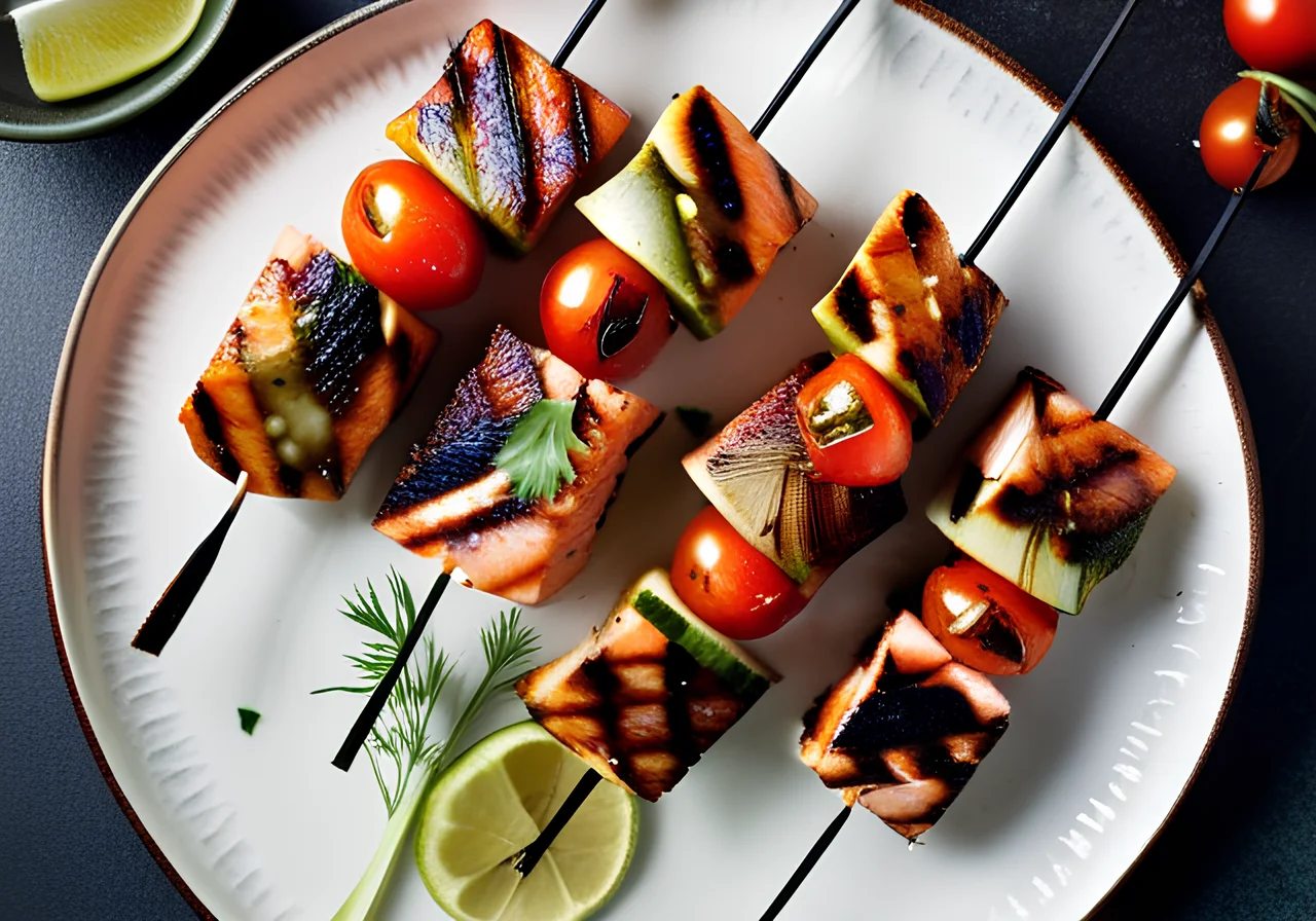 Grilled Salmon Skewers