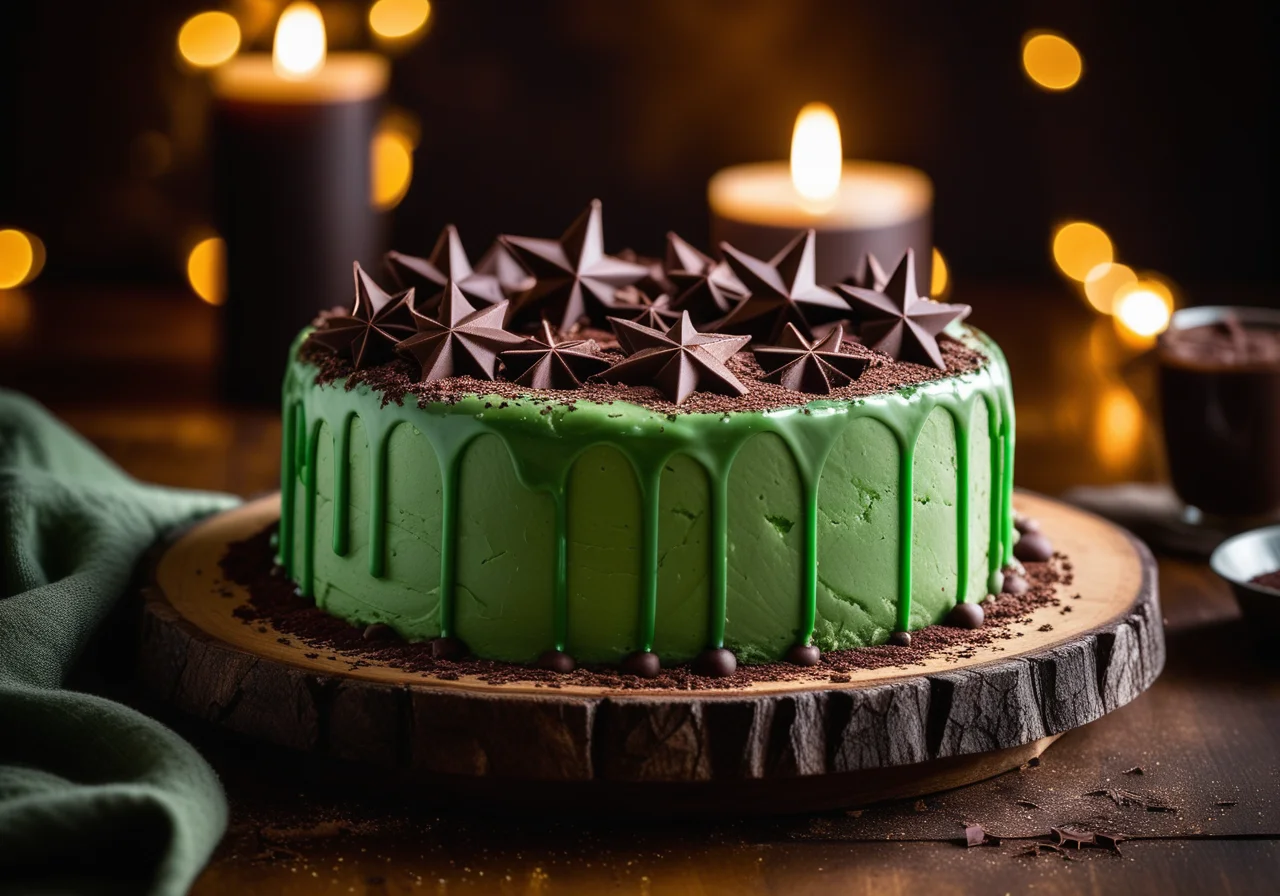 Green Christmas Cake