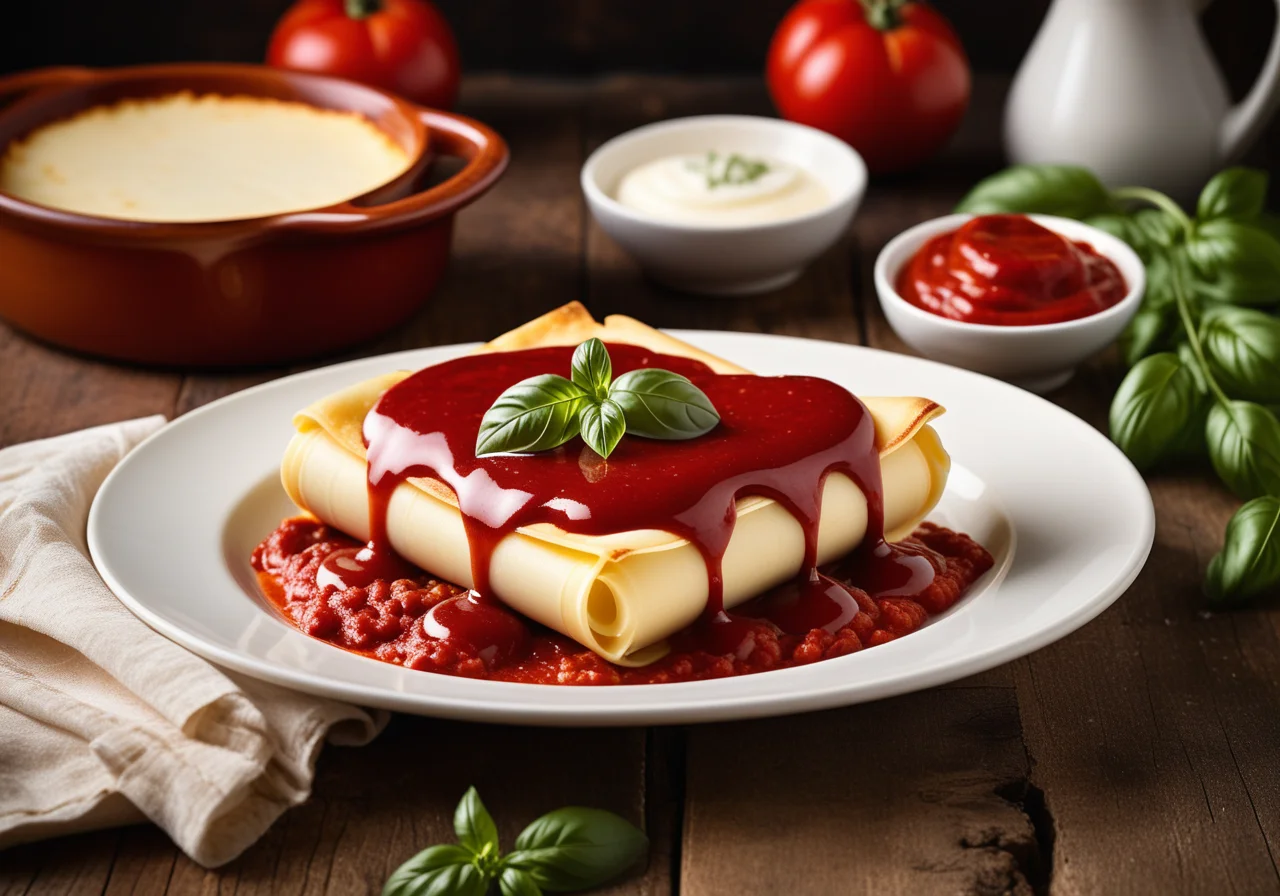 Cannelloni with Mozzarella and Ground Beef