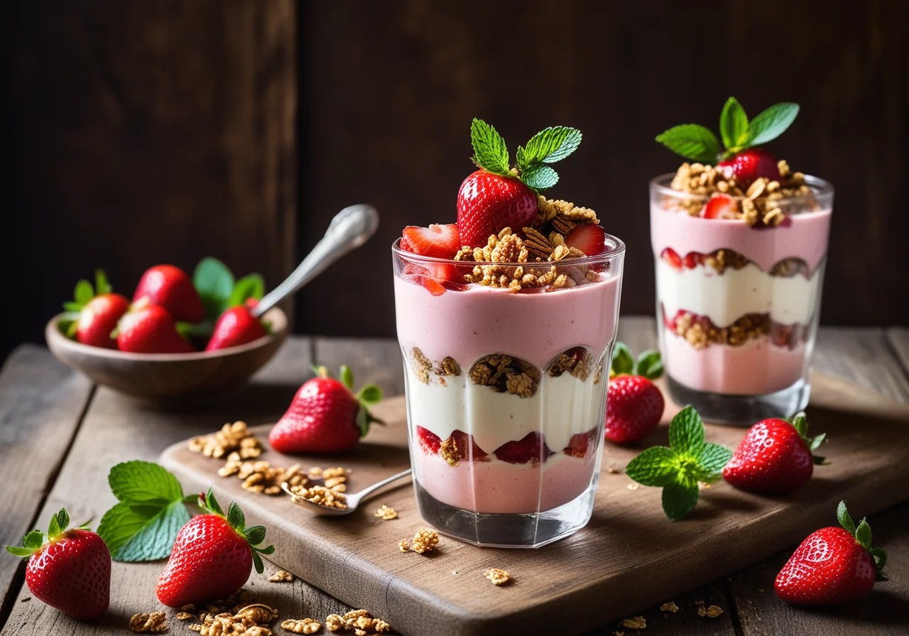 Strawberry-Yogurt Dessert in a Glass