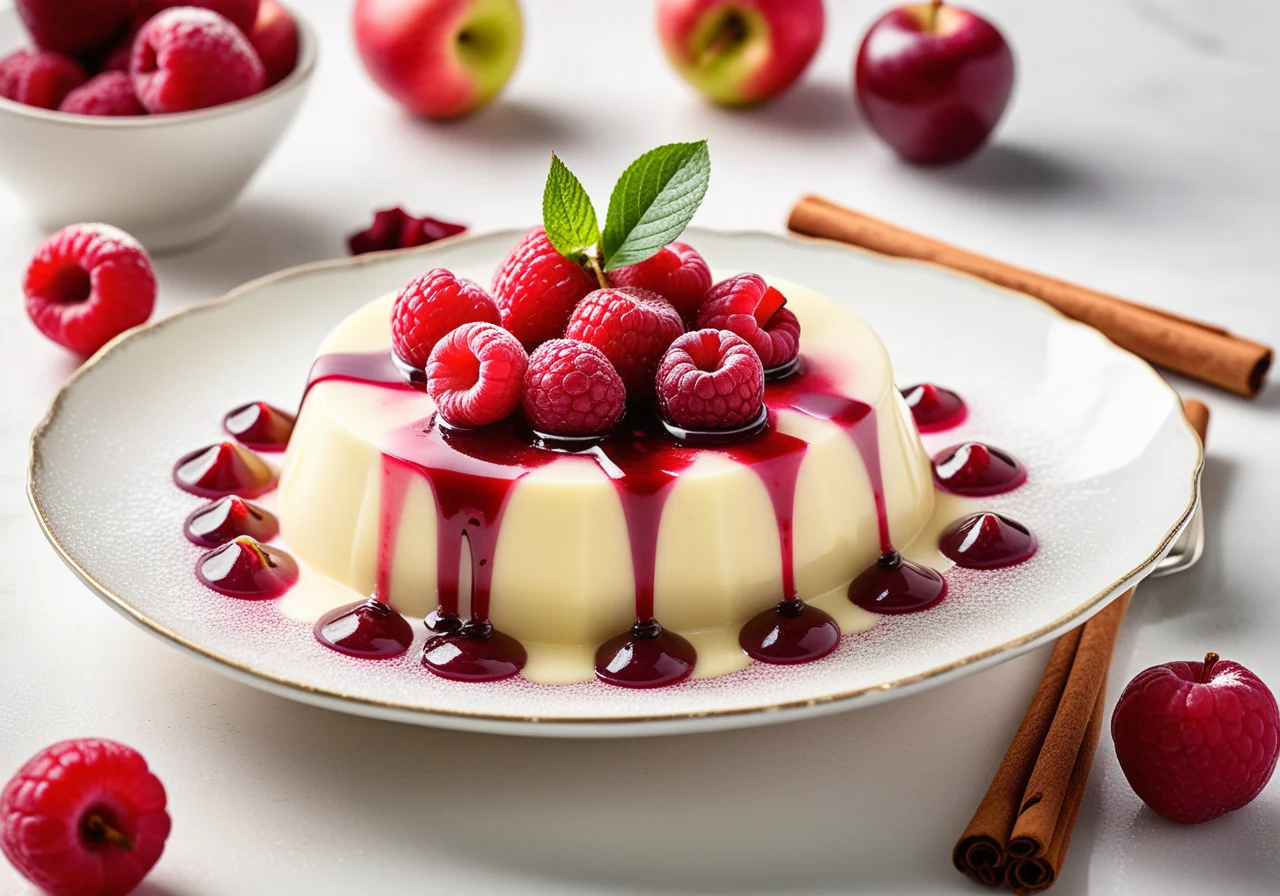 Vanilla Pudding with Fruits