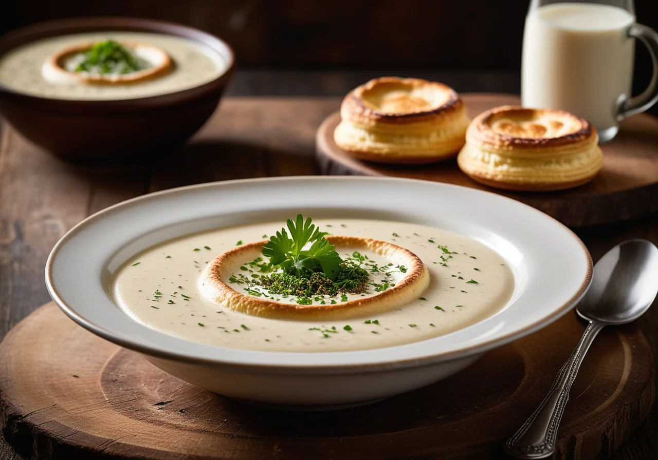 Porcini Mushroom Soup with Milk Foam