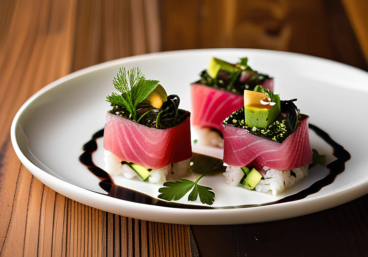 Tuna Tartare in Sushi Cups
