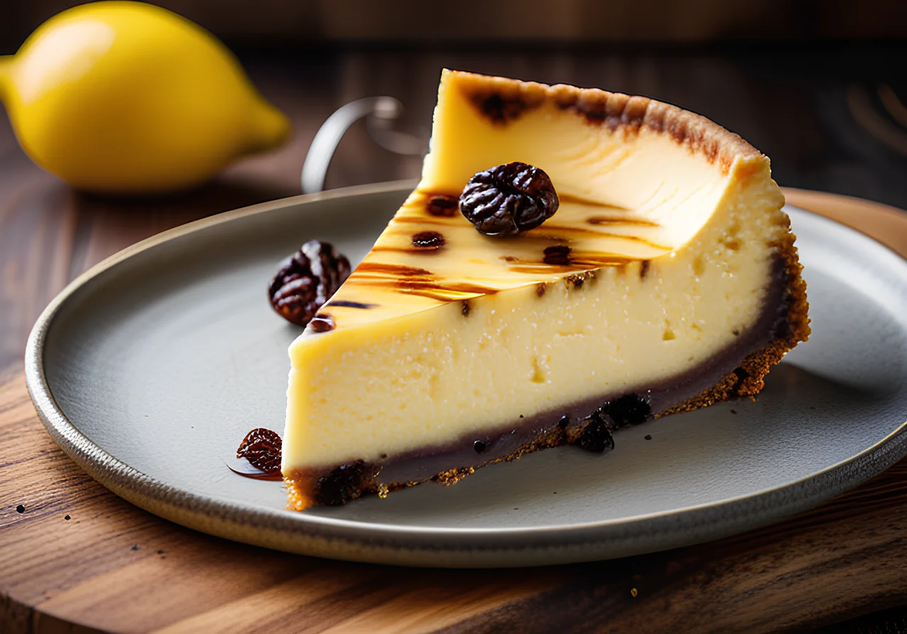 Cheesecake Without Crust With Raisins