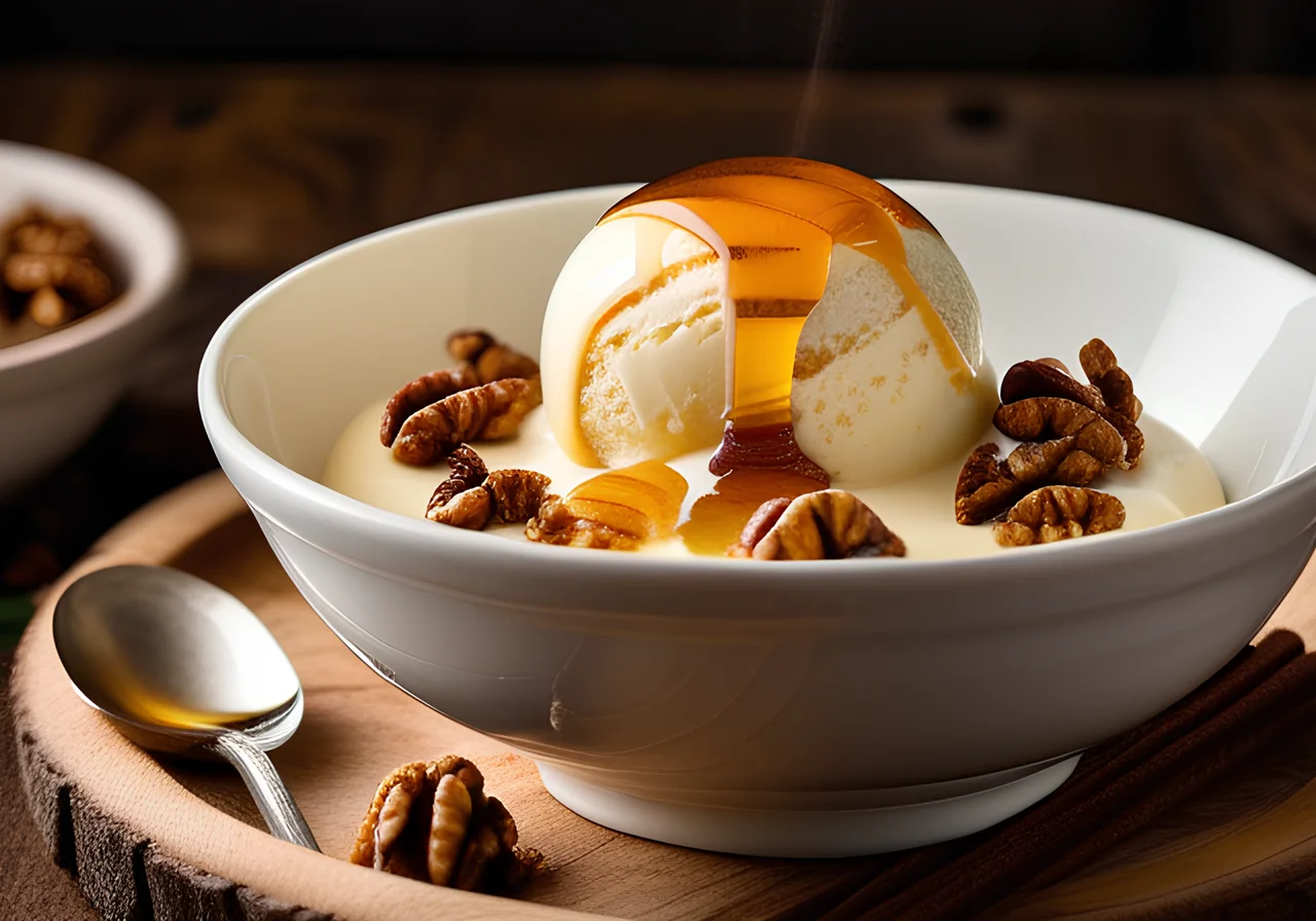 Light Yogurt Ice Cream with Honey