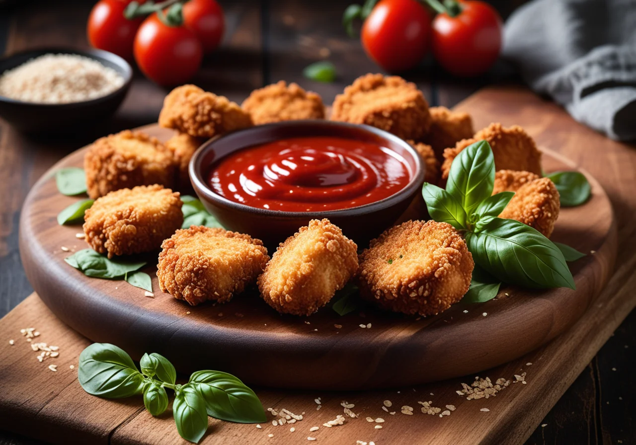 Chicken Nuggets with Tomato Sauce