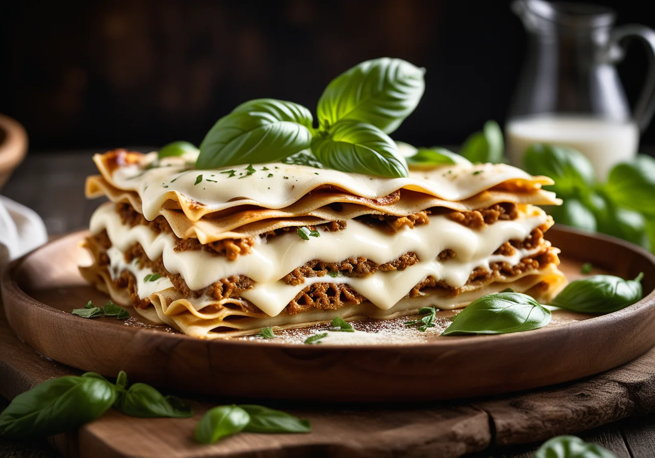 Lasagna with Ground Beef Sauce