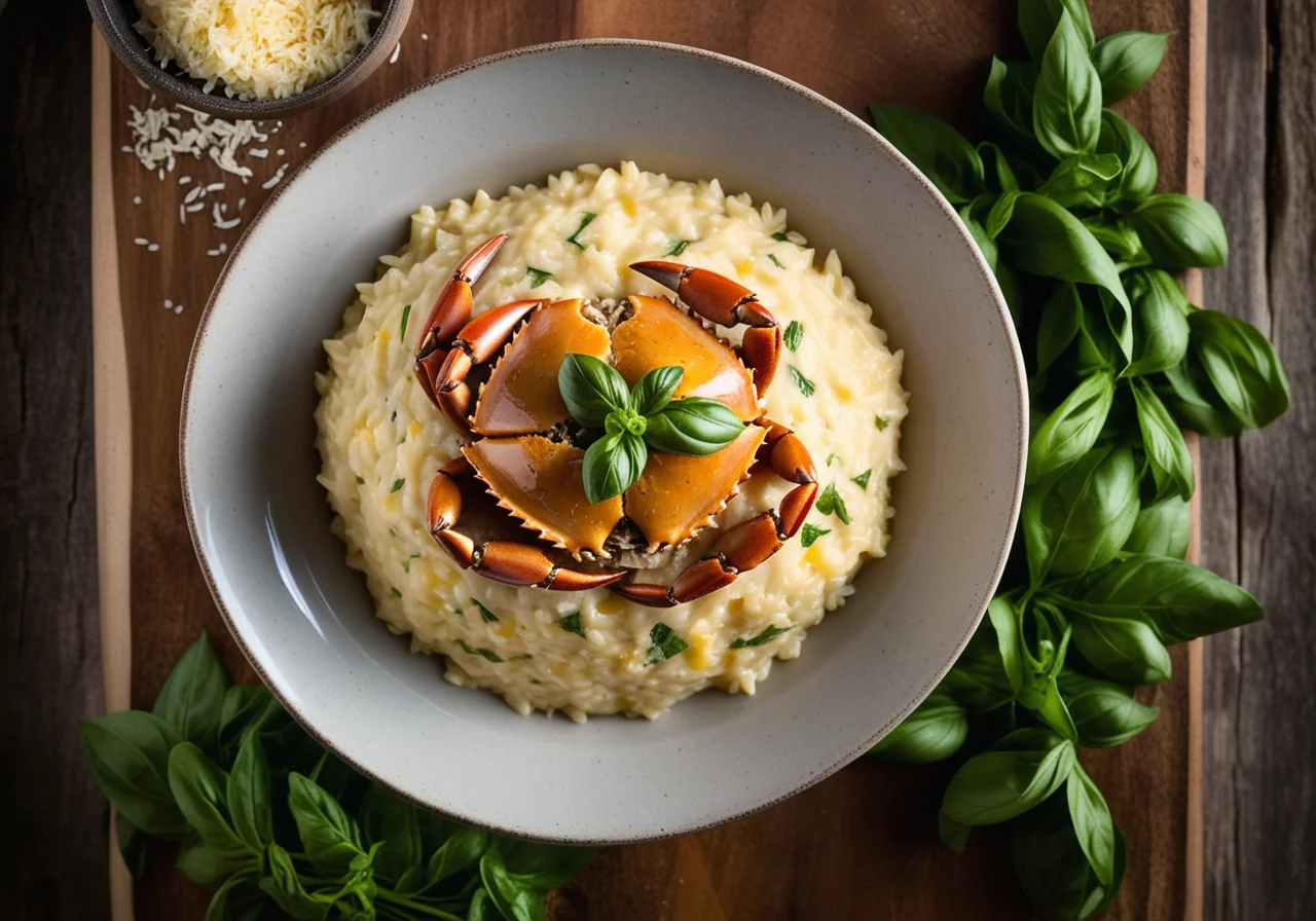 Crab Risotto with Zucchini