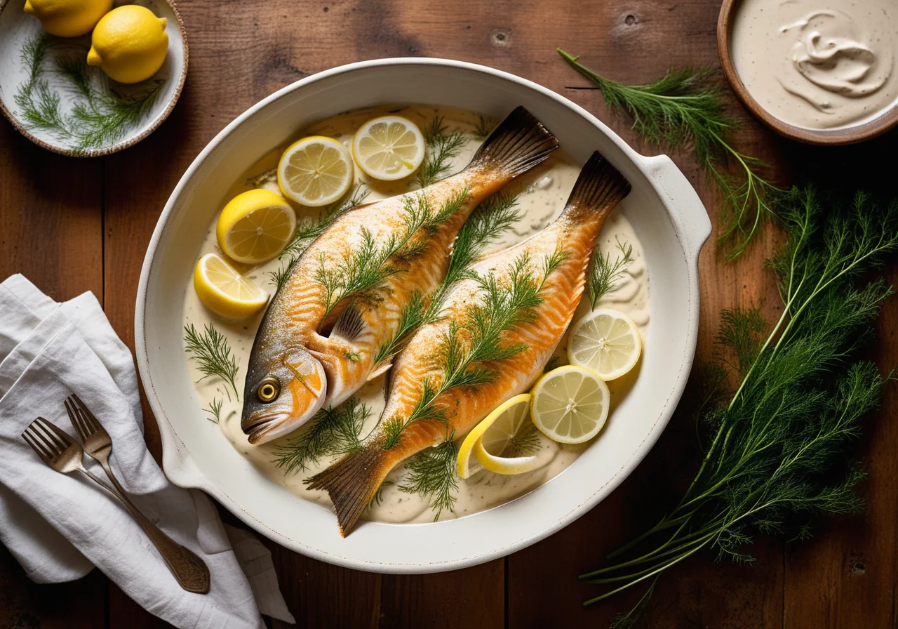 Fish Casserole with Dip
