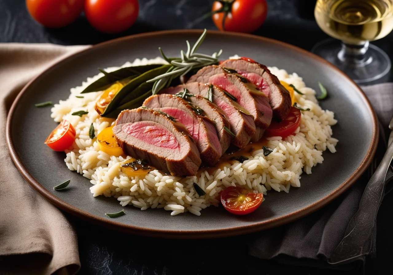 Saltimbocca with Rice