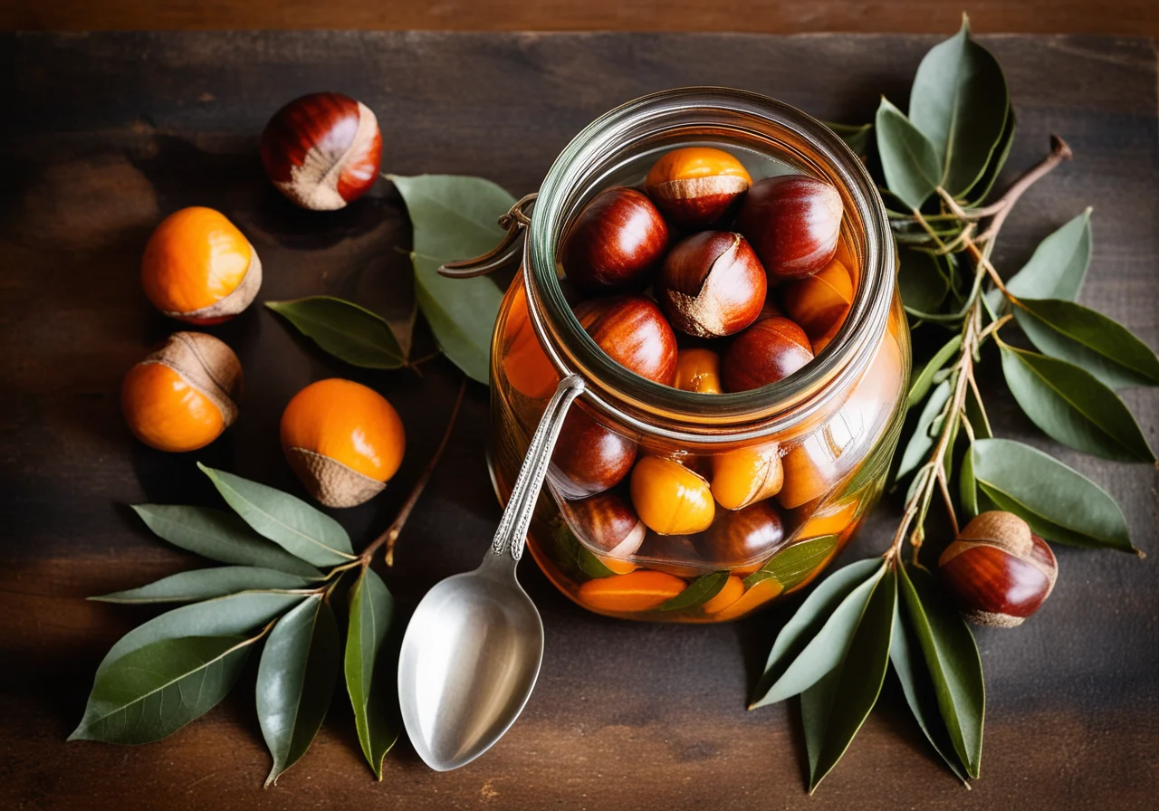 Chestnuts, Pickled with Bay Leaves
