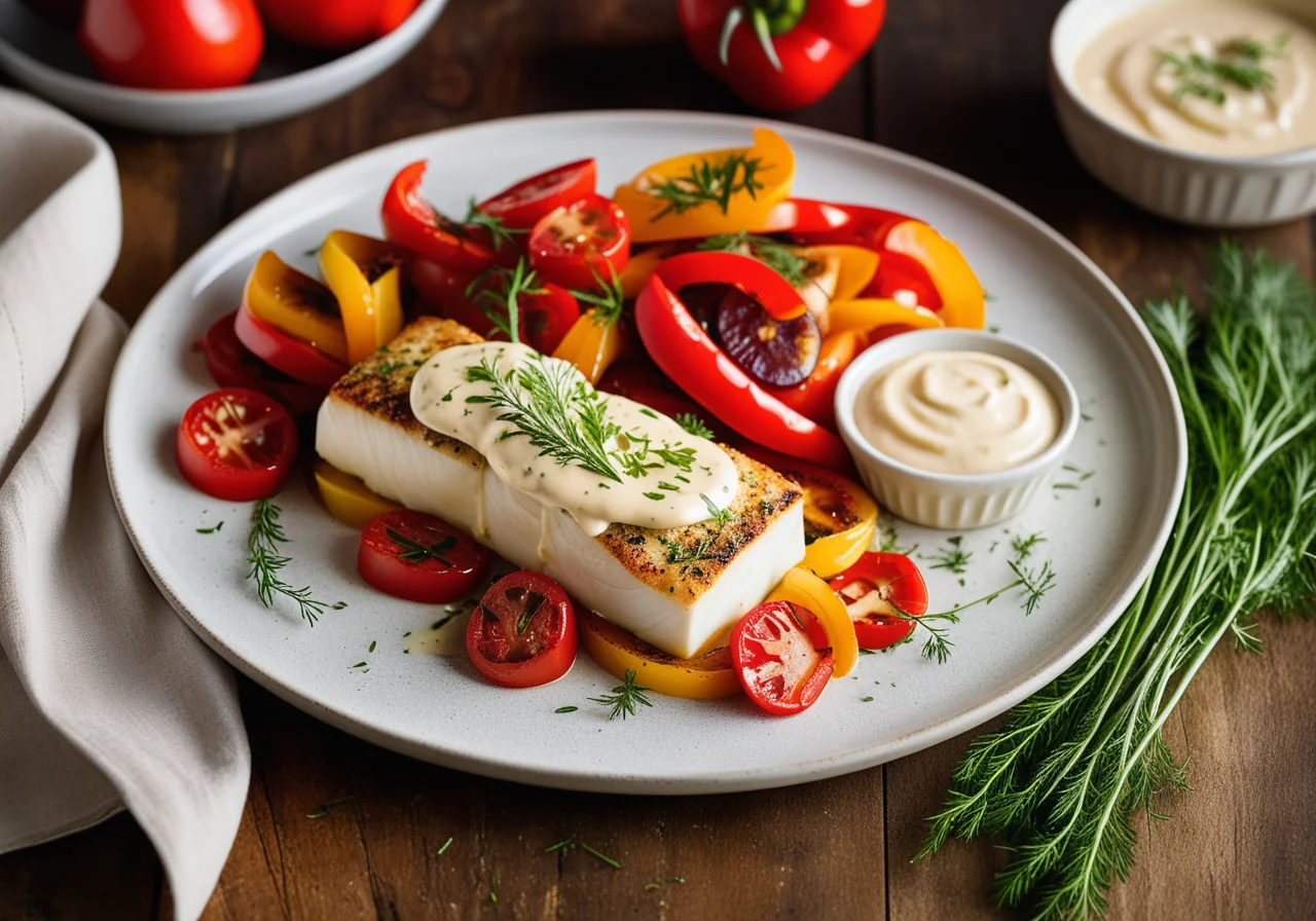 Baked Atlantic Cod with Vegetables